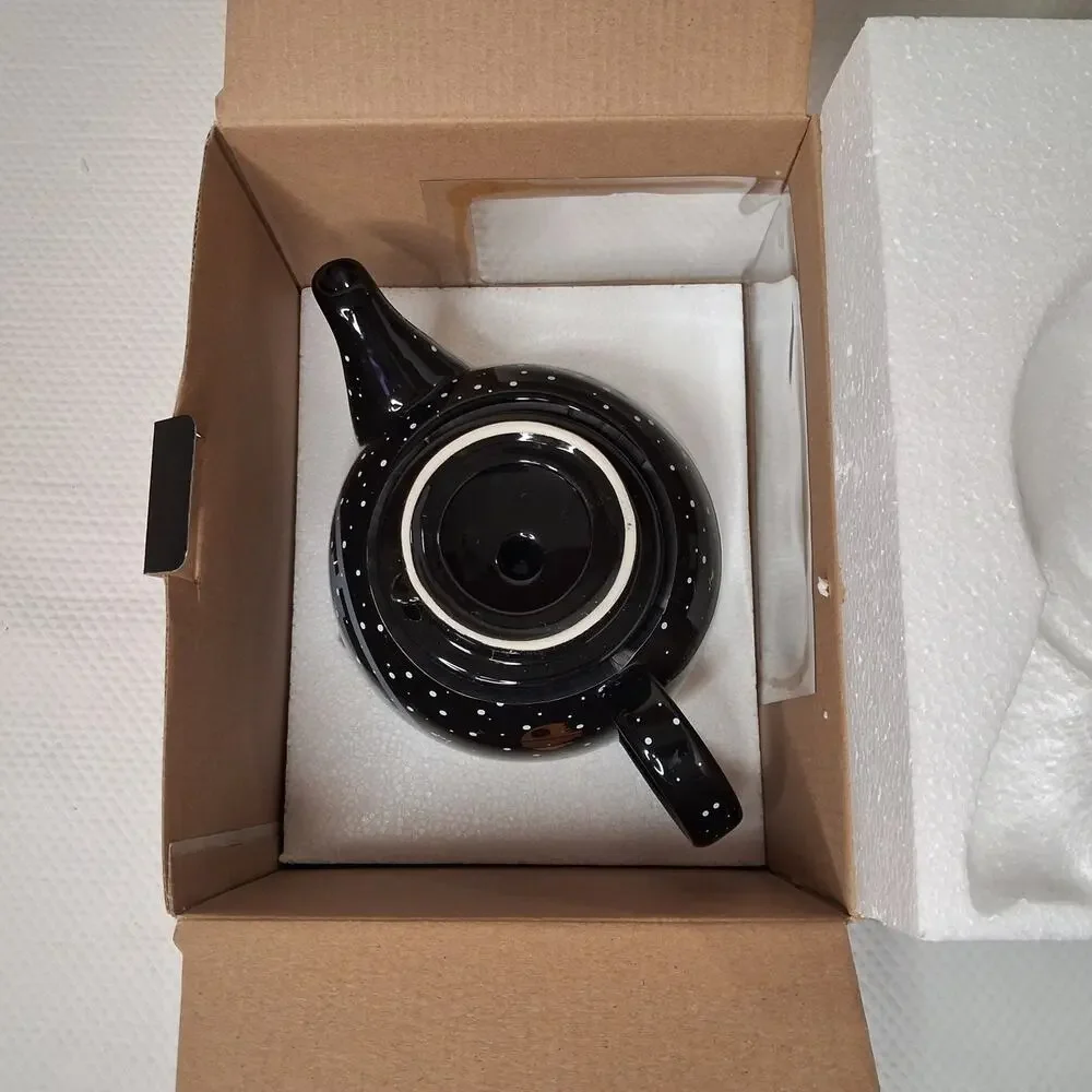 Star Wars Tea Pot Black Galactic Republic's Crest & Tie Fighters Lucasfilm New